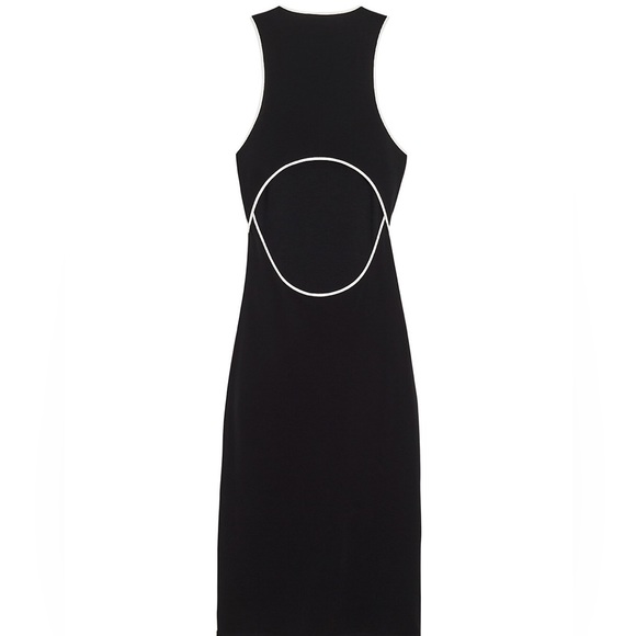 Rag & Bone Nora piped open back dress black - Picture 2 of 5